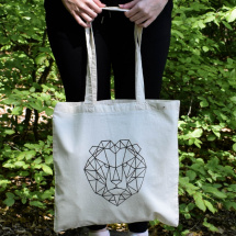 Plátěná taška - geometrický lev