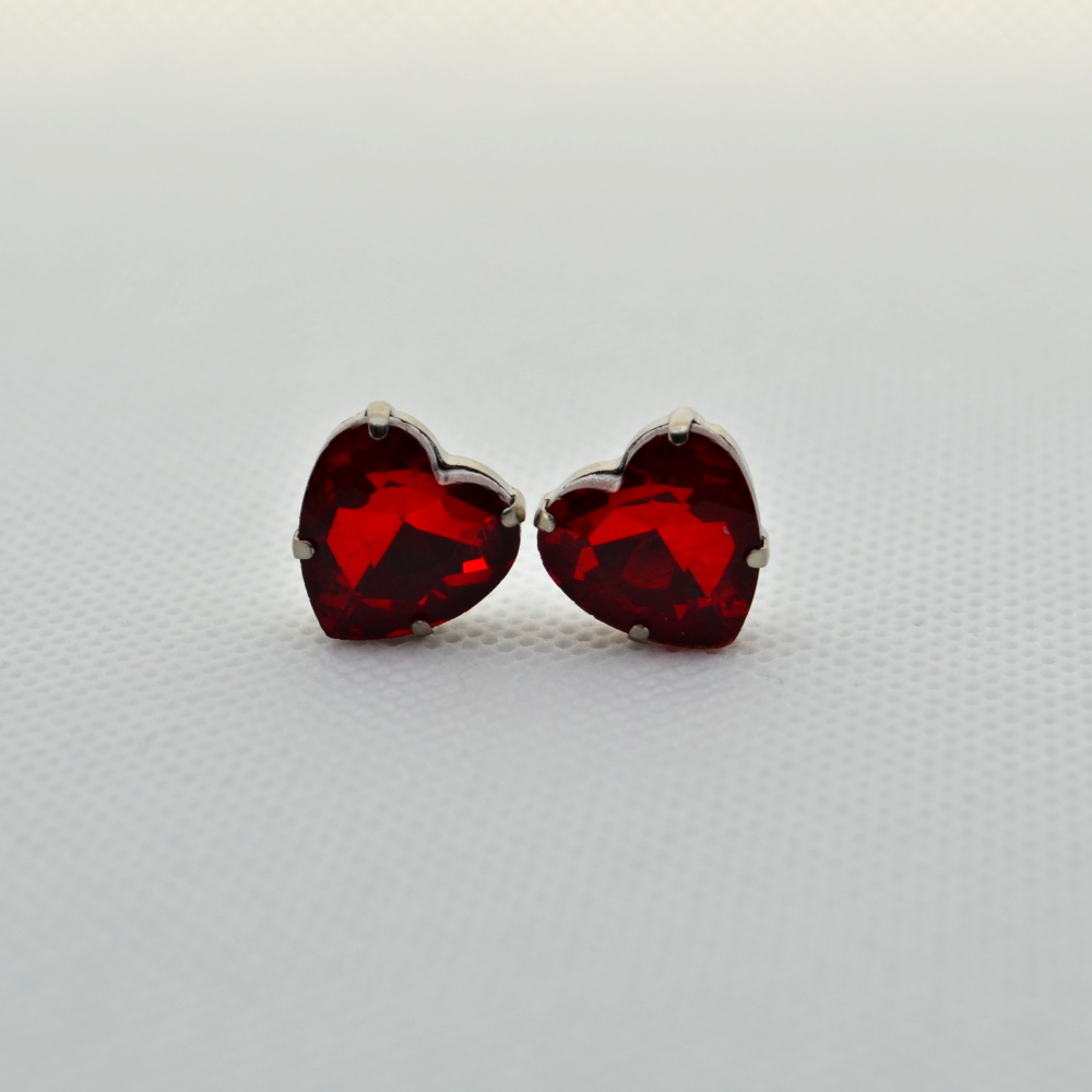 Crystal srdce - červené