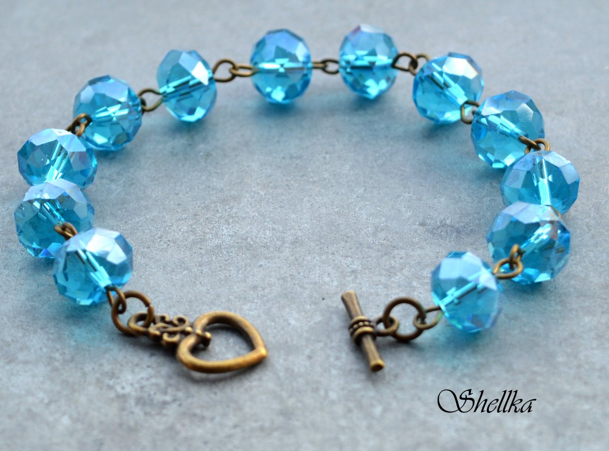 Náramek ,,SPARKLY TURQUOISE,, + náušnice ZDARMA