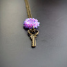 Fialový klíč - náhrdelník