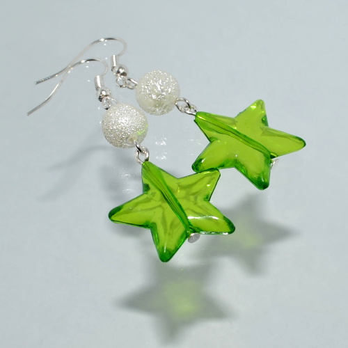 Hvězdičky - s bílou perlí