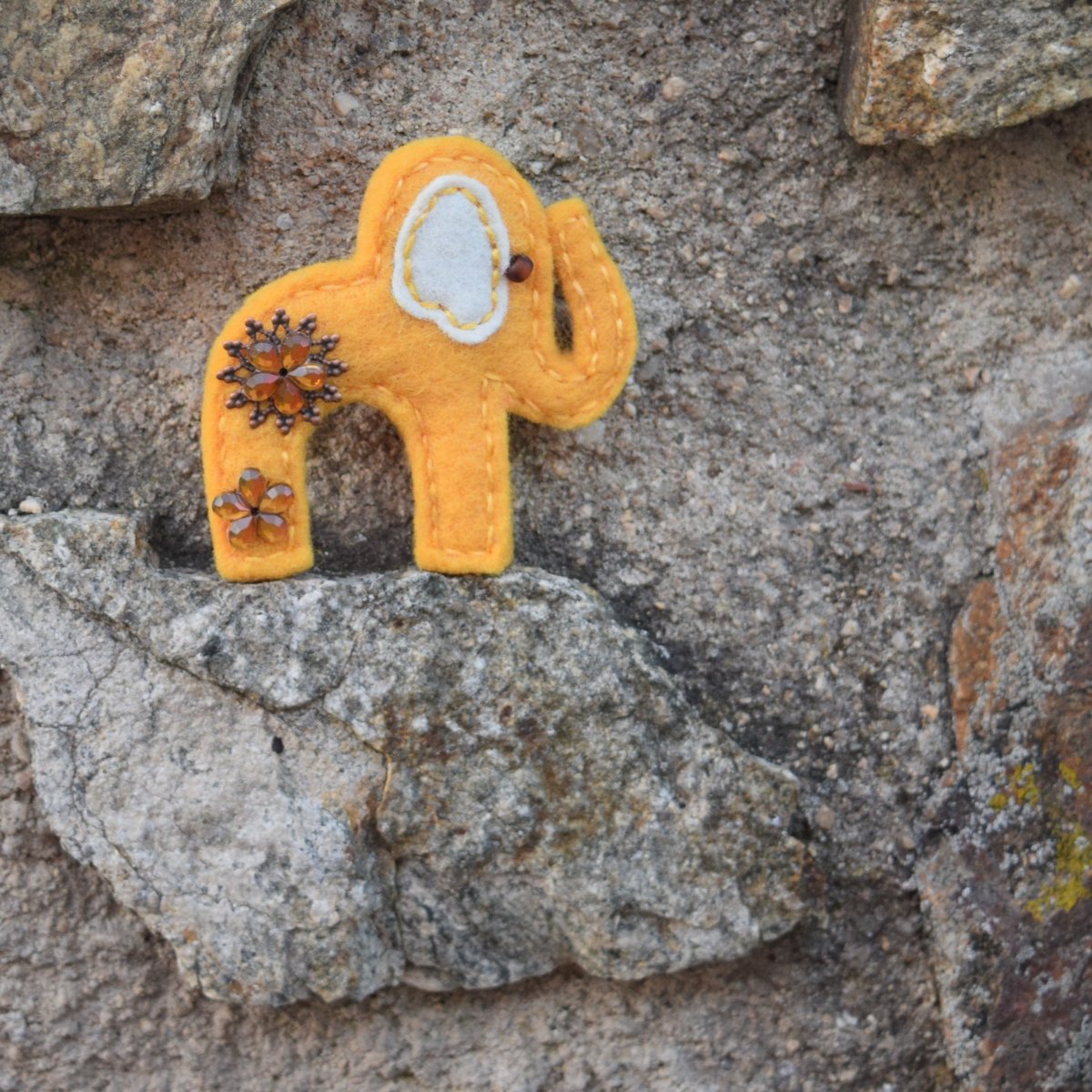 Sloník pro štěstí - žlutý