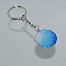 Přívěsek na klíče - duhový modrý