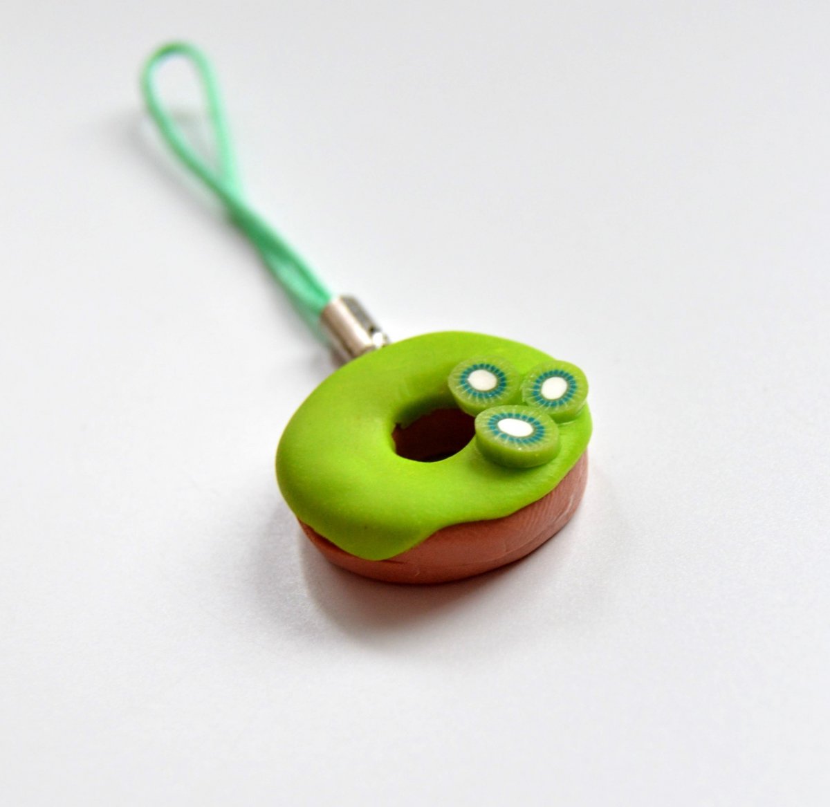 Kiwi donut - přívěšek na klíče