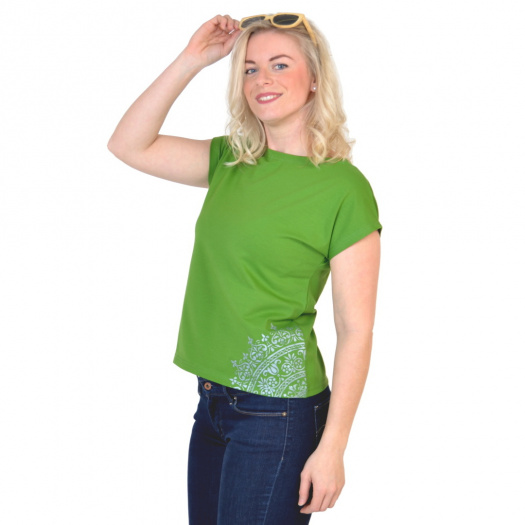 Tričko MAJA NEW / zelené s mandalou