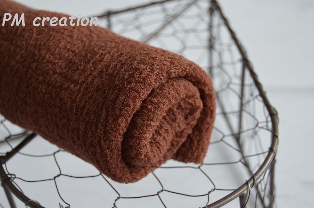 Wrap-dečka na focení miminek tmavěhnědá