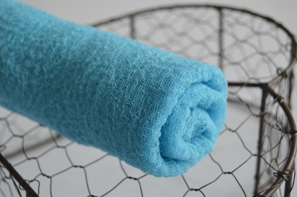 Wrap-dečka na focení miminek světle modrá