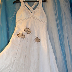 Letní plátěné recy šaty Světlo vel.M (34/40)