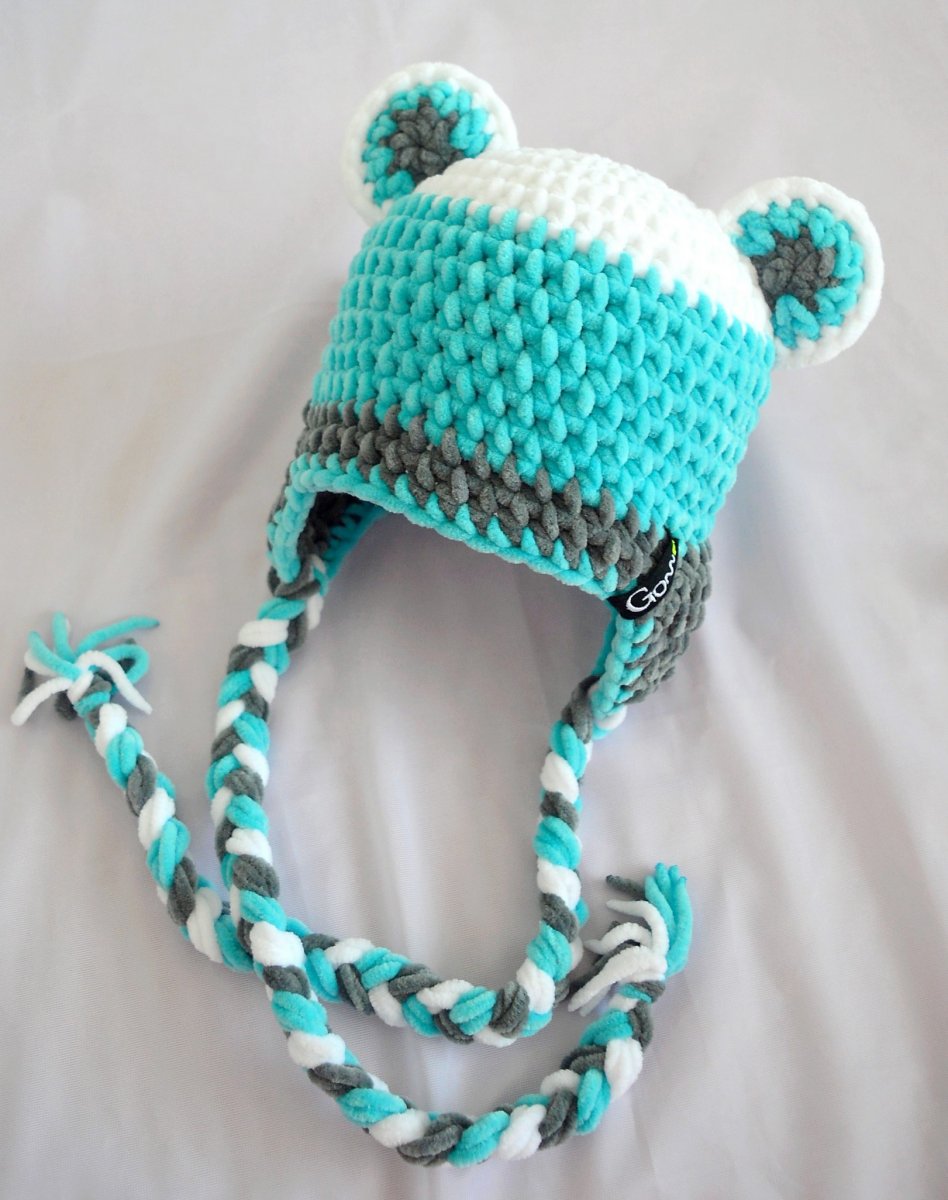 Háčkovaná ušanka SKY s ouškama