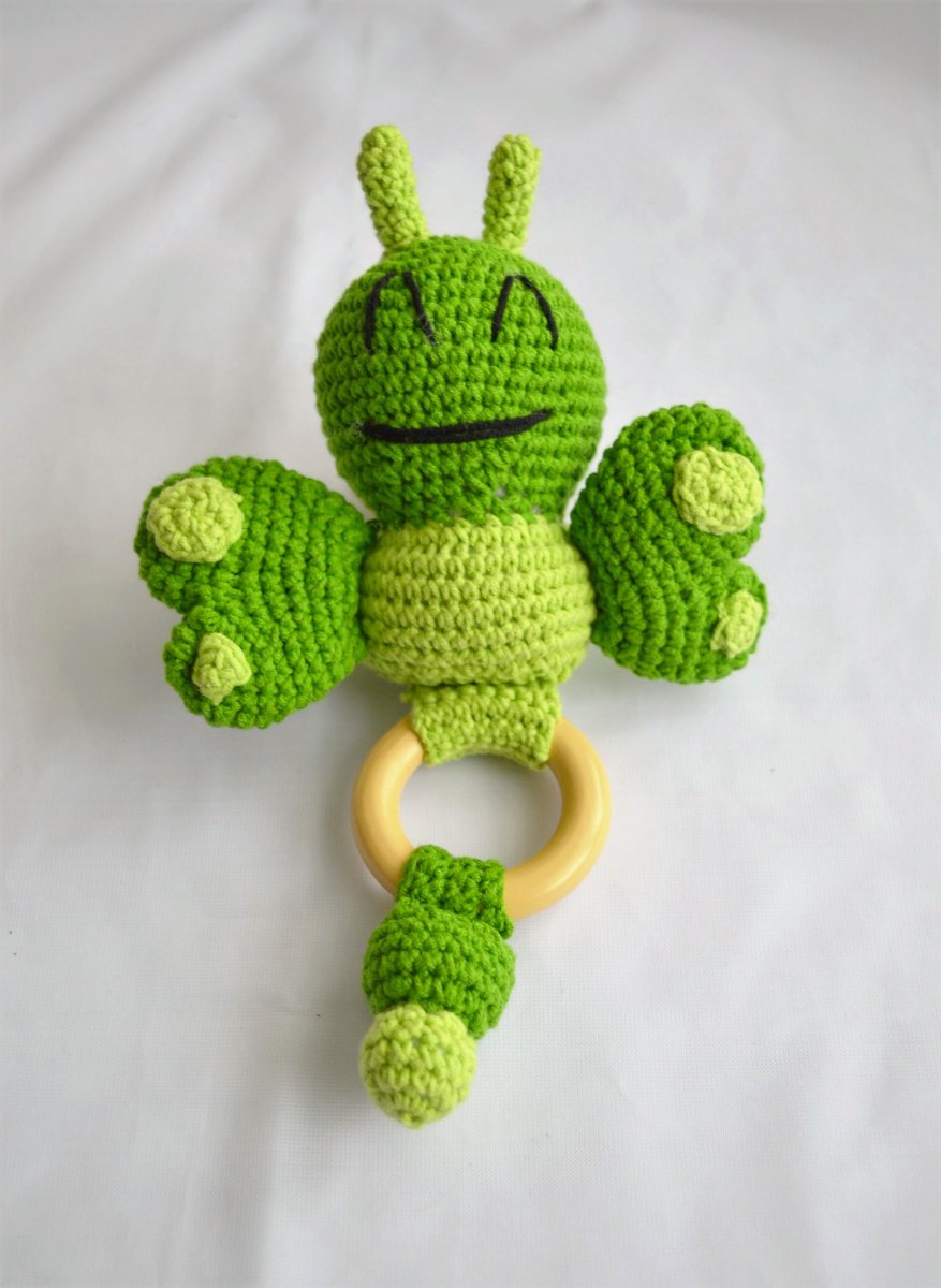 Háčkované chrastítko