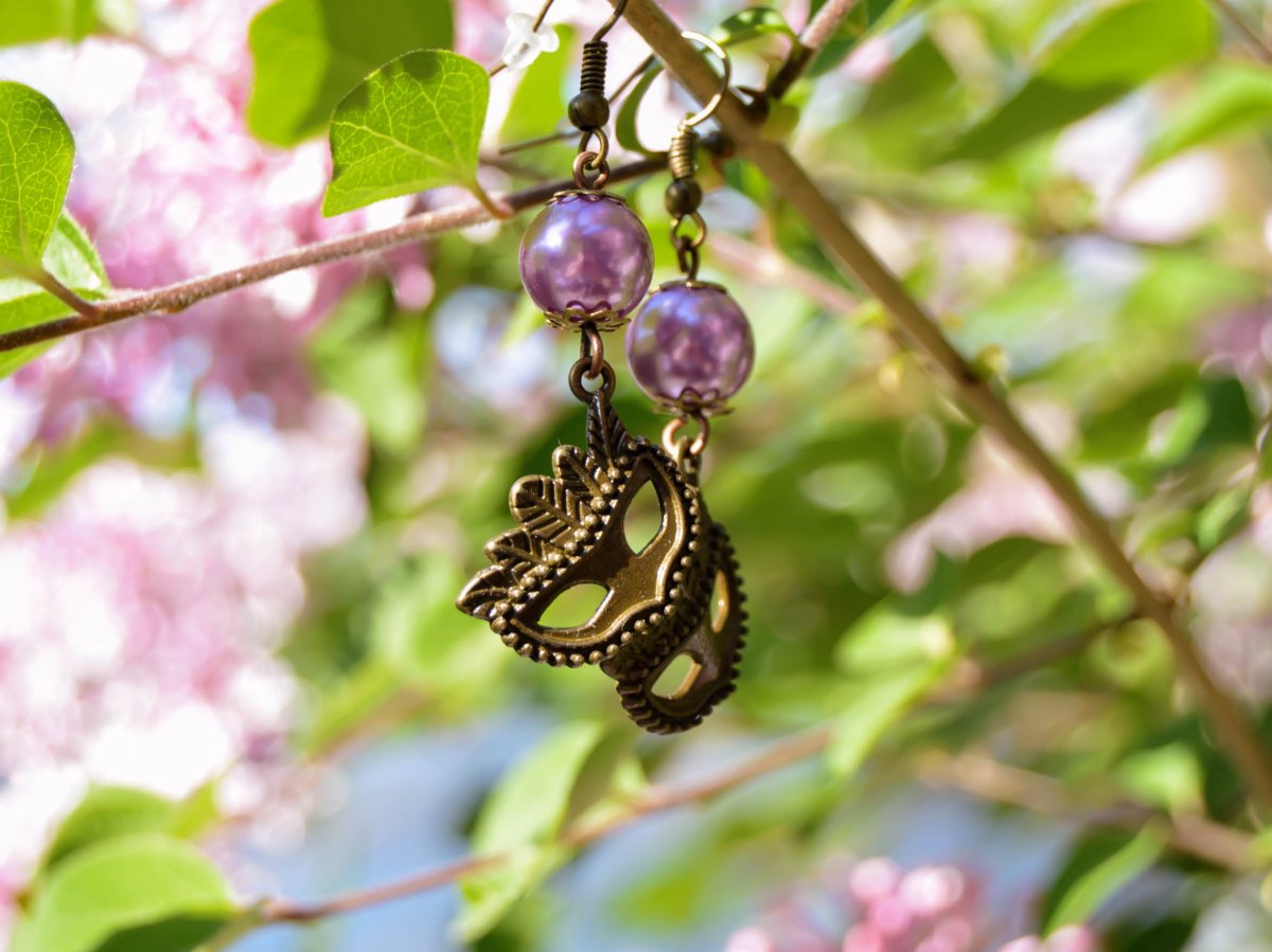 Plesová maska - náušnice