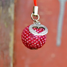 Rudé srdce - přívěšek na kabelku, klíče
