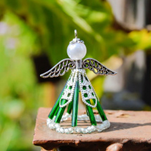 Zelený andělíček - dekorace