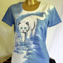 Modré tričko s kočkou