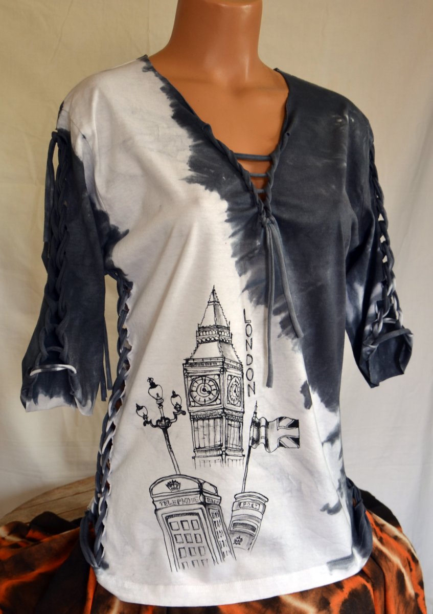 Prostříhané tričko Londýn