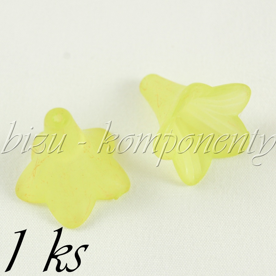 Zelenožlutý akrylový zvonek (01 0373)