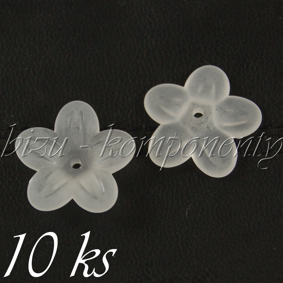 Bílý akrylový kvítek (01 0429)