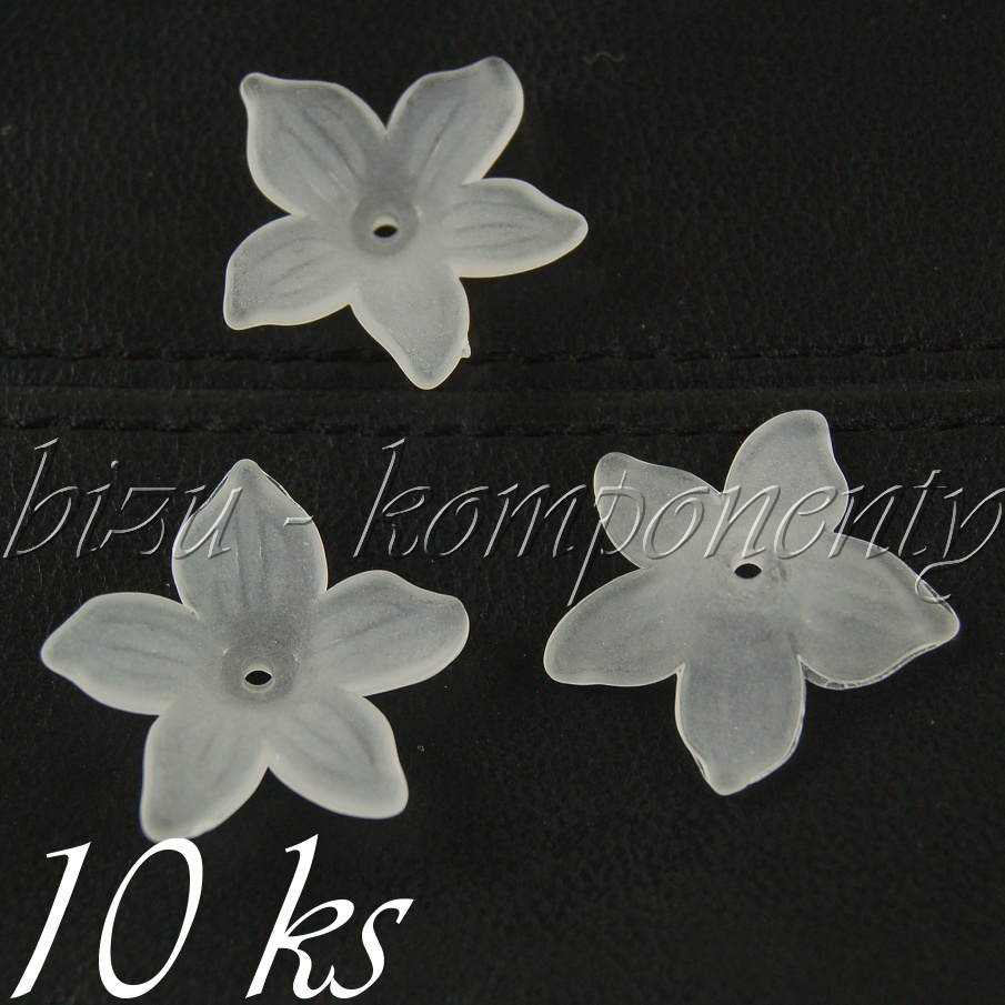 Bílý akrylový kvítek (01 0421)