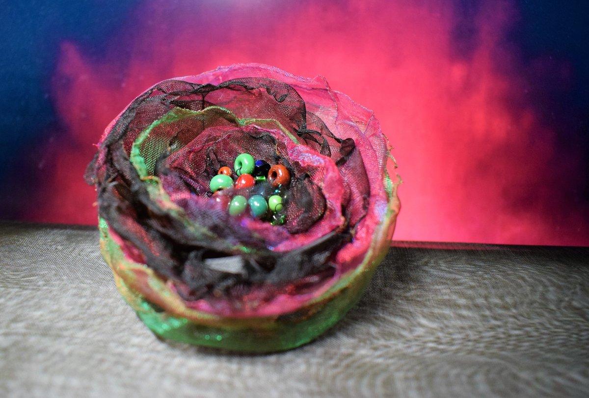 Brož květina nejen na klobouk 9112