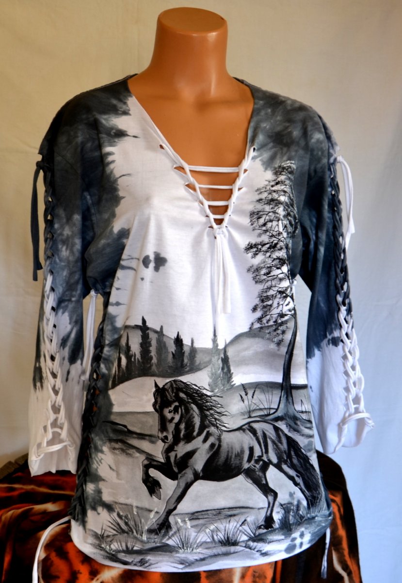 Šedé prostříhané tričko s vraníkem, XL