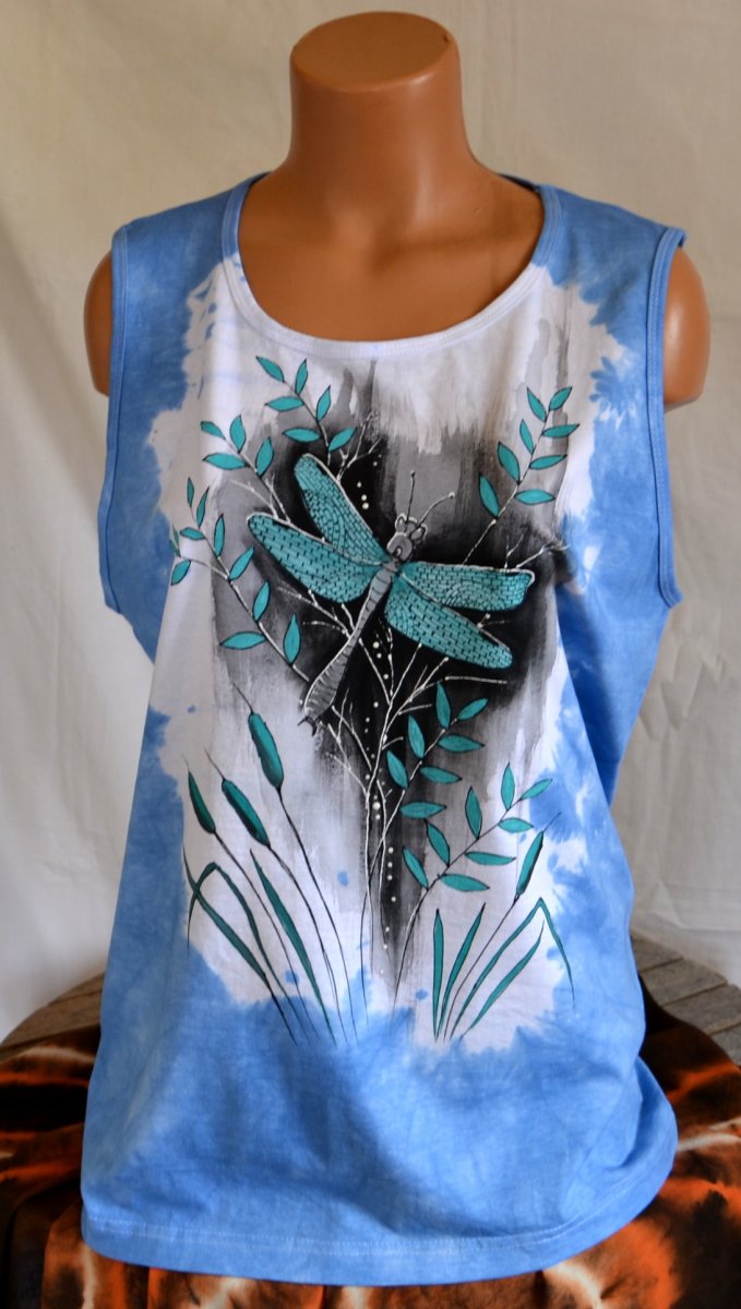 Modré tílko s vážkou