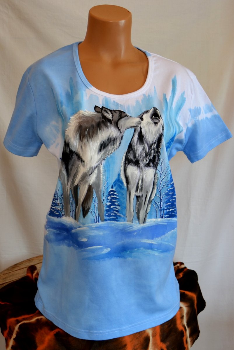 Tričko s vlky - na přání