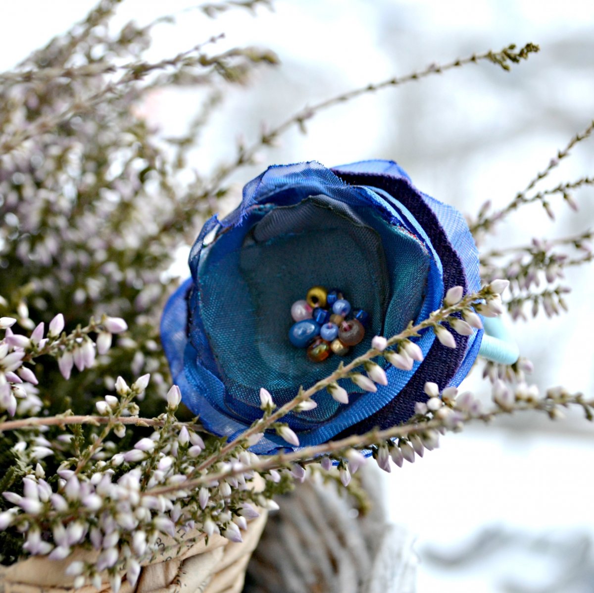 Gumička do vlasů - Azurová