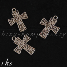 Křížek - 1ks, stříbrná barva (02 1199)