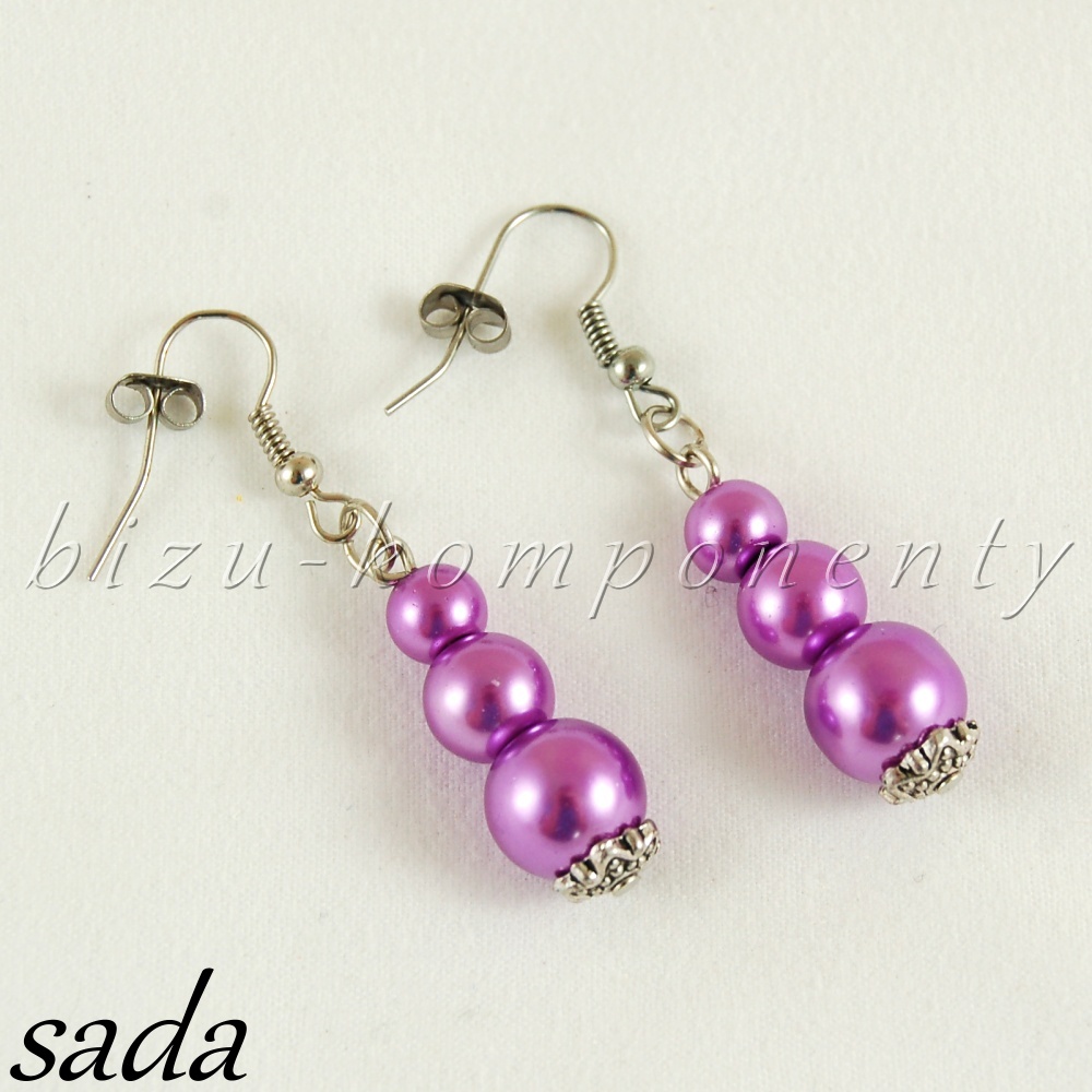 Sada na výrobu větších náušnic (fialová barva) (99 0033)