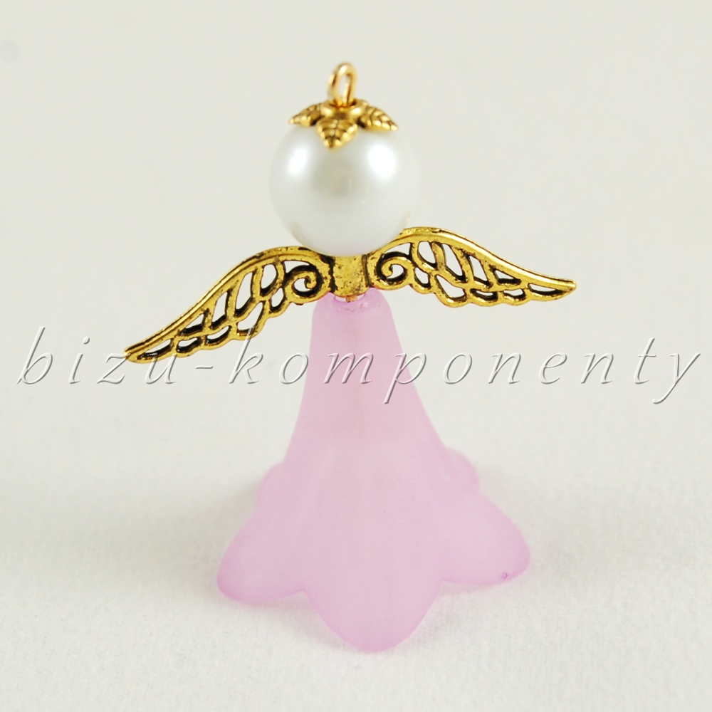 Sada na výrobu pěti fialovo-bílých andílků (99 0021)