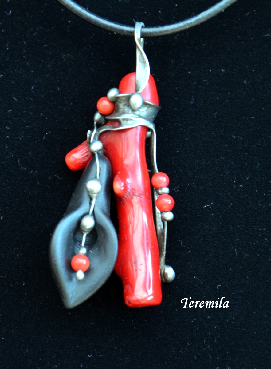 Větvička - korál, šungit