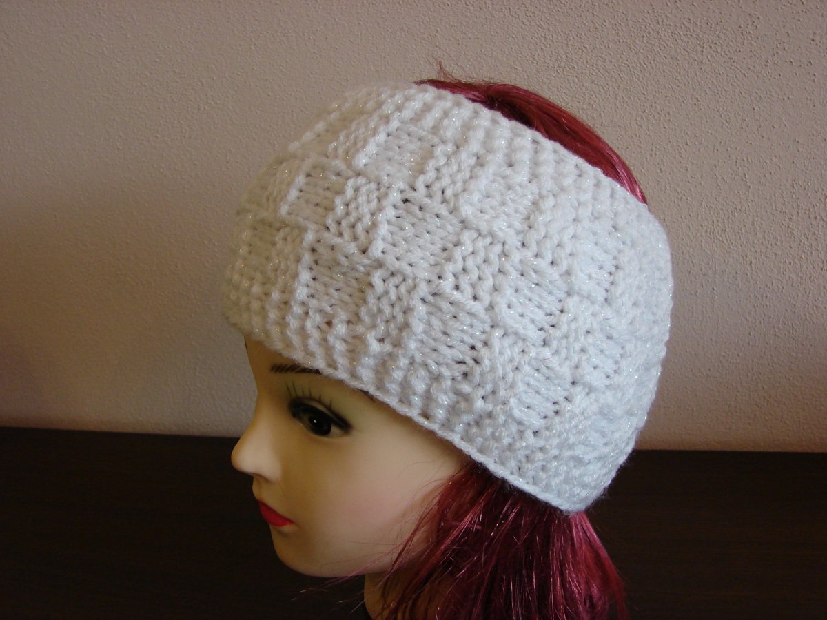 Čelenka bílá třpytivá