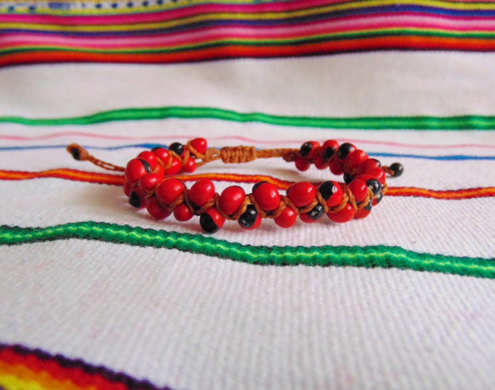 Náramek huayruro dvouřadý