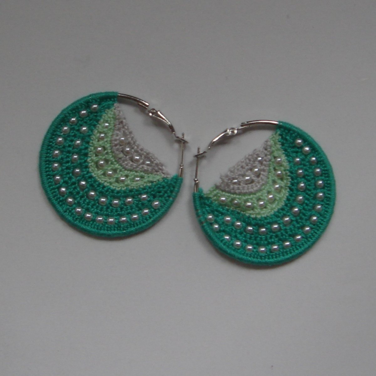 Perlové mámení - háčkované náušnice