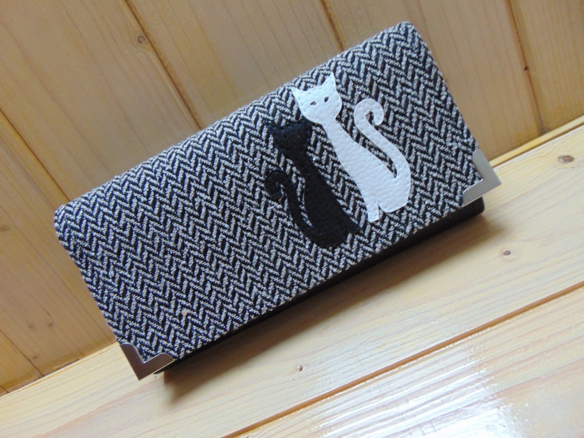 Klasická peněženka kočka černá- bílá