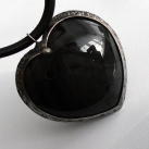Luxusní srdce černé (obsidián) ...