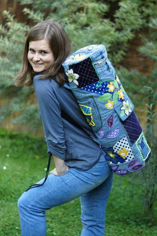 Boho yoga vak modrý