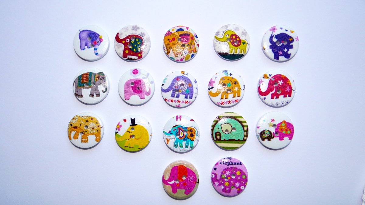 knoflík slon 2 2ks KND0041