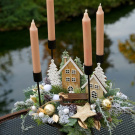 Adventní kovový svícen