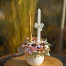 Vánoční svícen s kombinací svíček