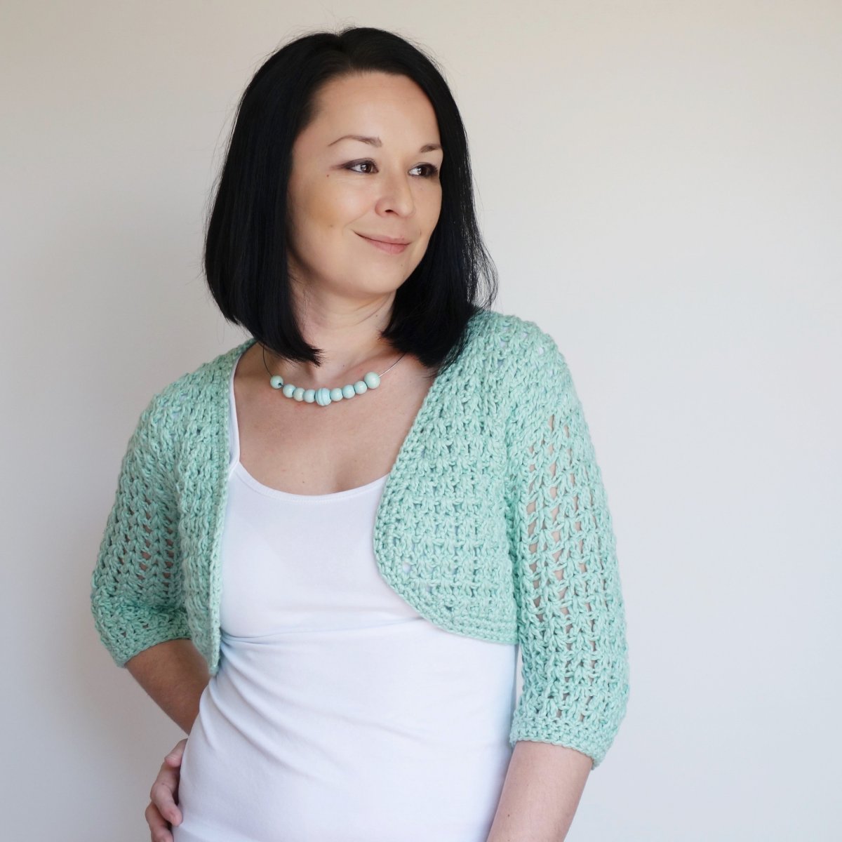 bavlnené bolerko mentolové