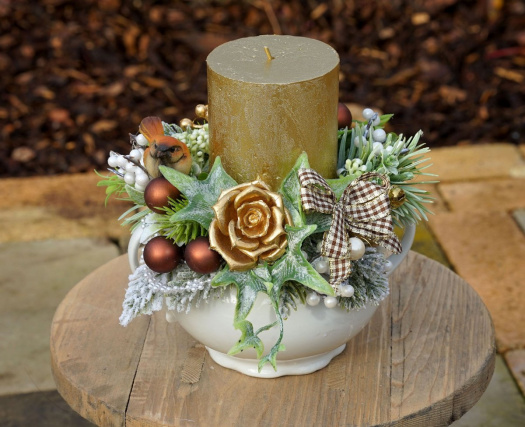 Vánoční svícen v cukřence