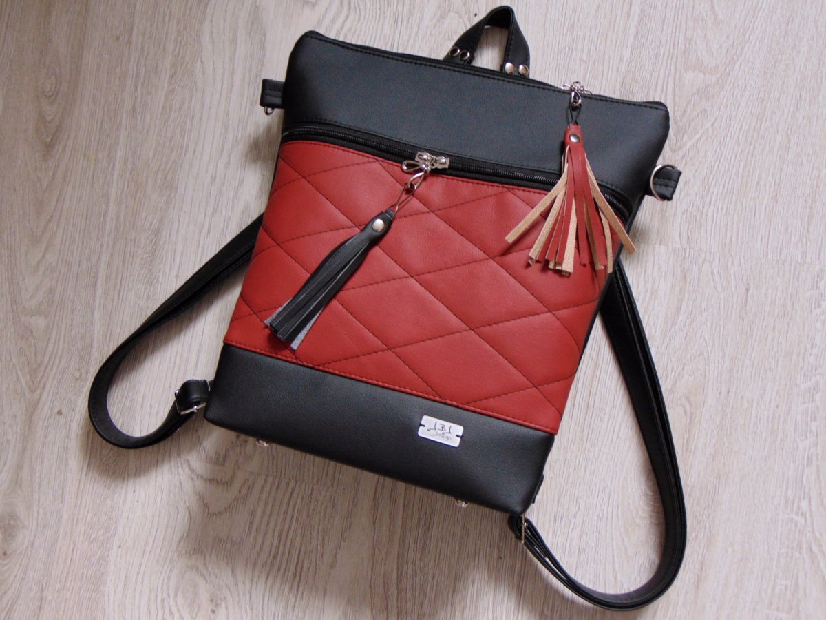 Kabelko-batoh, černo- červená