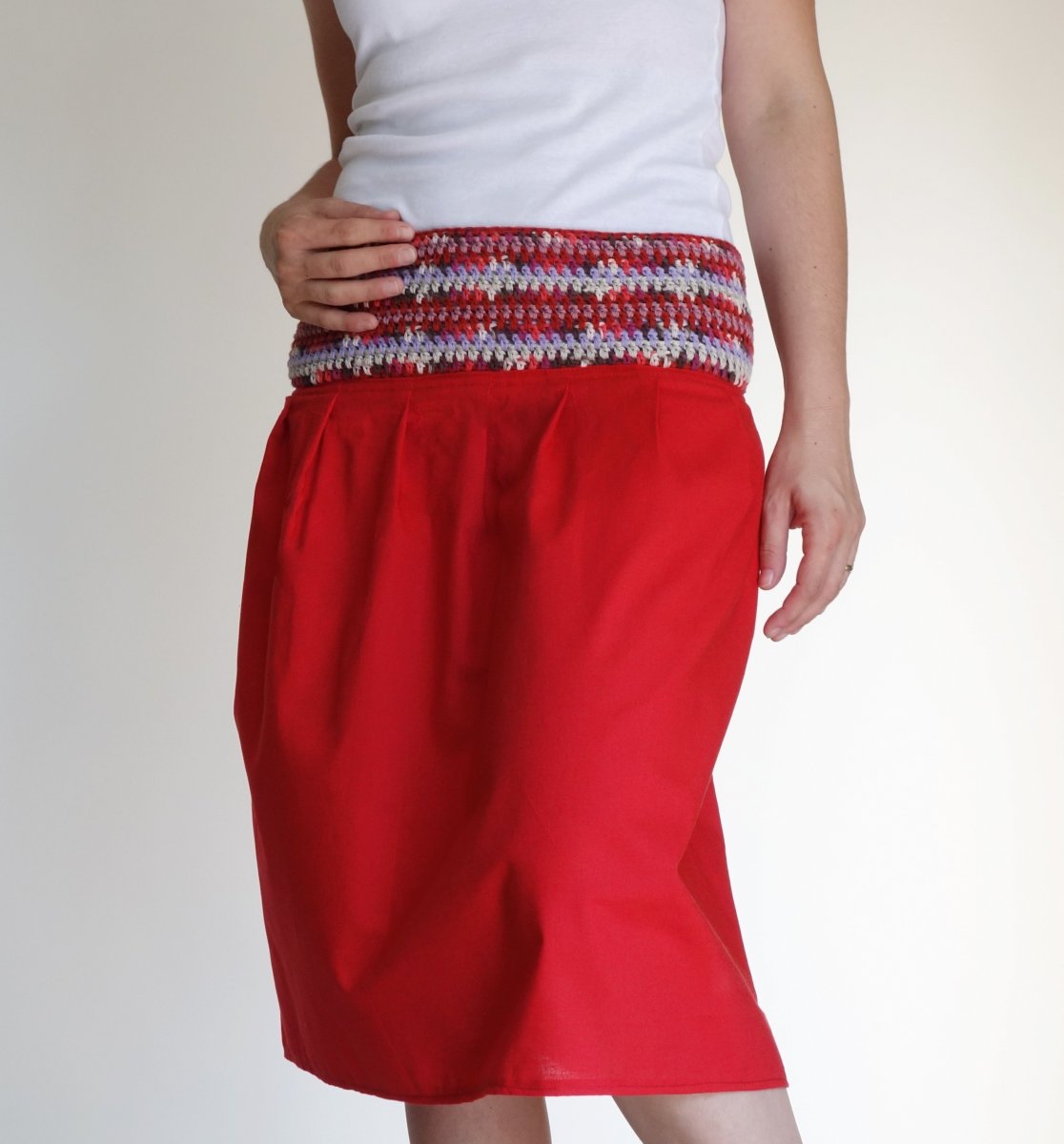 bavlnená sukňa červená