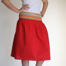 bavlnená sukňa červená