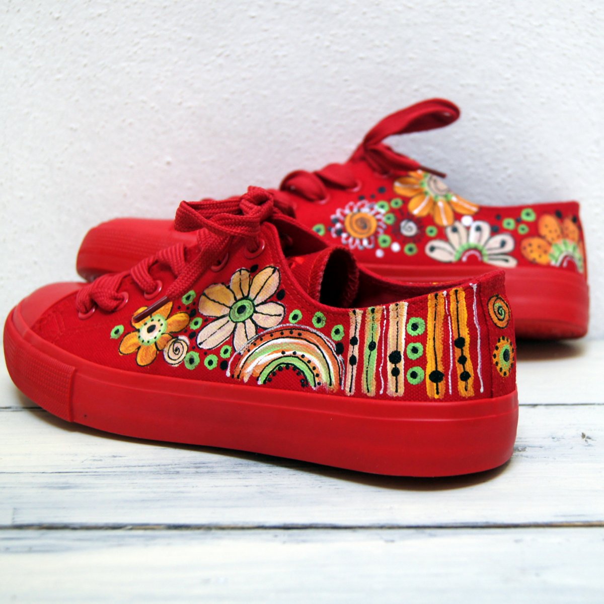 Malované botky Karkulčiny NA OBJ.36-42