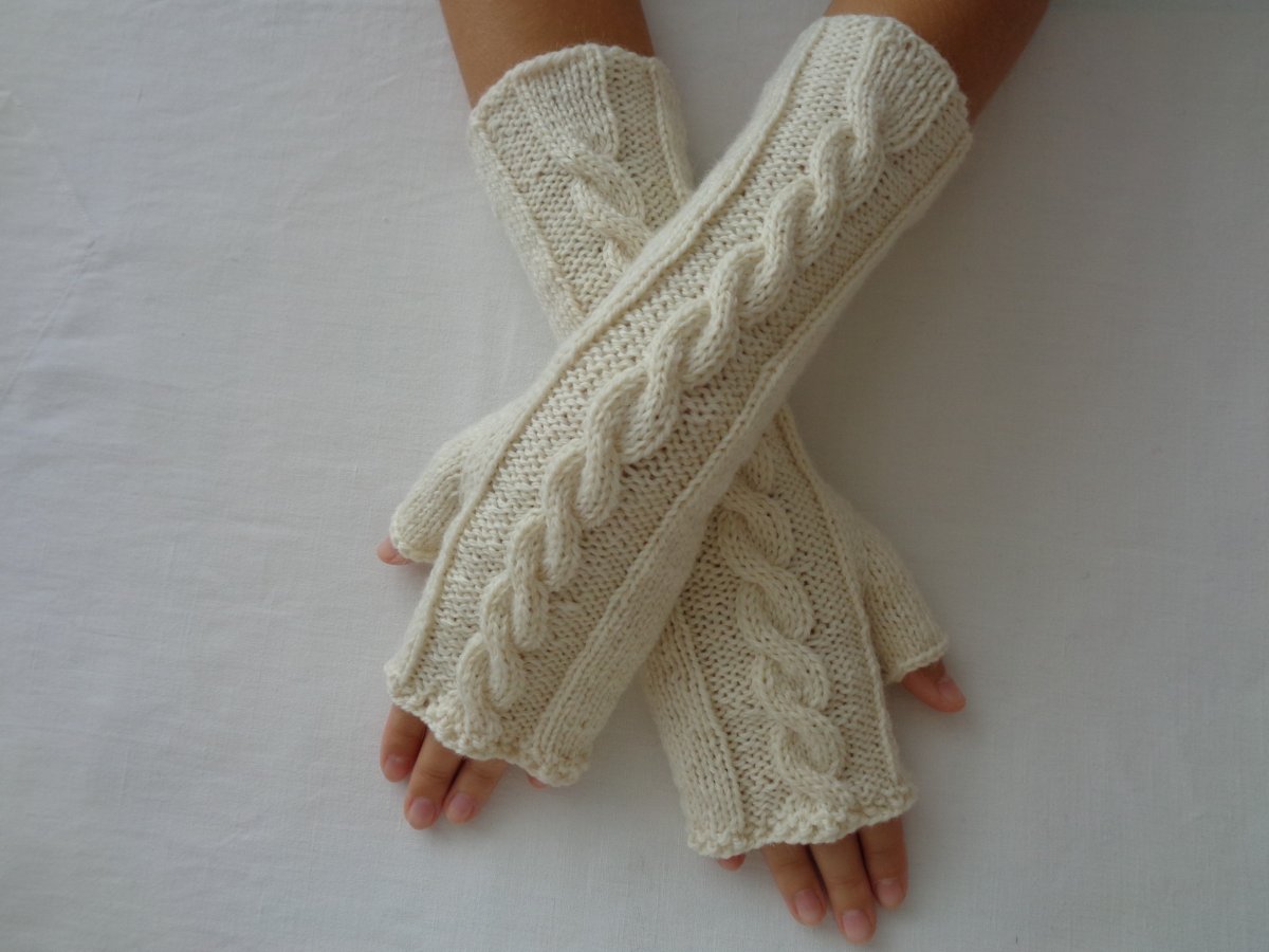 Rukavice - návleky polodlouhé