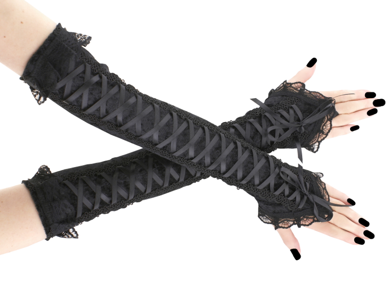 Společenské rukavice sametové černé  0400