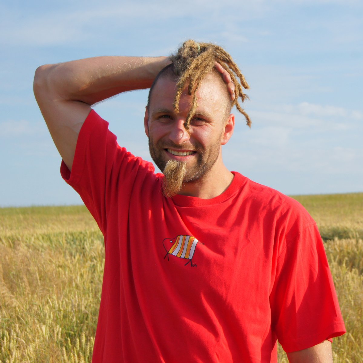 Prasátkové triko červené