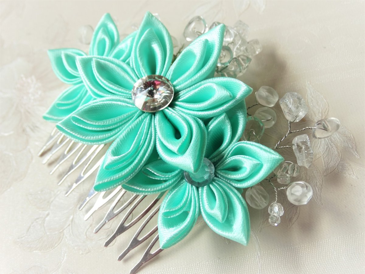 Svatební hřebínek - mint